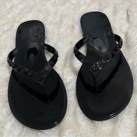 TORY BURCH Women's Studded Jelly Thongs Sandals Flats - Picture 6 of 12